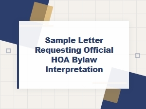Requesting an Official Hoa Bylaw Interpretation