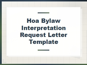 Hoa Bylaw Interpretation Letter Template for Homeowners